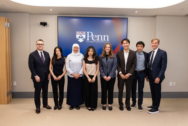The Engagement Prize winners with President Jameson and Dean Mark Trodden